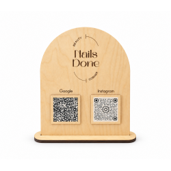 Επιτραπέζιο Stand με 3D QR Code  | Μονής Όψης | 25 x 20cm